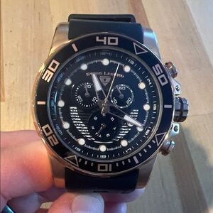 Swiss Legend Black and Rose Gold Watch